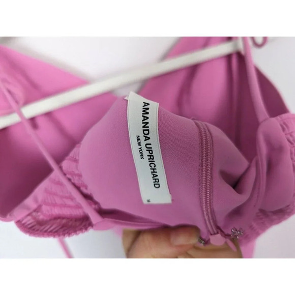 AMANDA UPRICHARD sz. M Cecilia Tie Bow Straps Mini Dress Party Cocktails Sexy - Picture 10 of 12